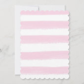 ベビーガールフォトウェルカムスクリプトガーリー誕生 案内状 (裏面)