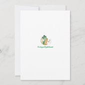 ベビーガールフラットアナウンスメントカード 案内状 (裏面)