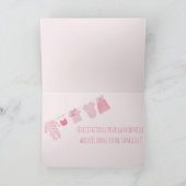 ベビーガールフランスのおめでとう カード (内部)