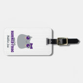ベビーガールフロッグパープルバッグラベル ラゲッジタグ (正面横)