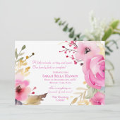 ベビーガールフローラ誕生発表 案内状 (スタンド正面)