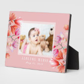 ベビーガールフローラ赤面ピンクカスタムのフォトプラーク フォトプラーク (側面)