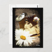 ベビーガールブラックヴィンテージポストカード ポストカード (正面/裏面)