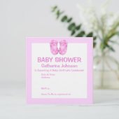 ベビーガールブーティーズベビーシャワー招待状 招待状 (スタンド正面)