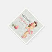 ベビーガールプリンセスティアラバラクラウン スタンダードカクテルナプキン (角)