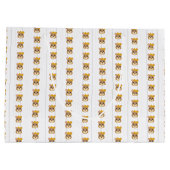 ベビーガールベアーグリーン&金ゴールド ラージペーパーバッグ (裏面)