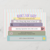 ベビーガールベビーシャワーの本 招待状 (正面/裏面)