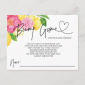 ベビーガールベビーシャワーゲームのバンプ推測カード エンクロージャーカード (正面)