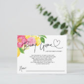 ベビーガールベビーシャワーゲームのバンプ推測カード エンクロージャーカード (スタンド正面)