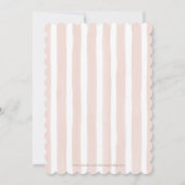 ベビーガールベビーシャワー招待状かわいらしインピンク 招待状 (裏面)