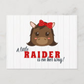 ベビーガールホースベビーシャワー招待状 ポストカード (正面)