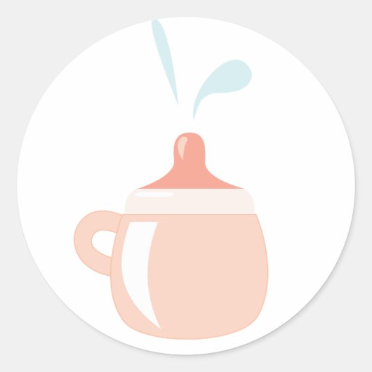 ベビーガールボトルシール ラウンドシール (正面)