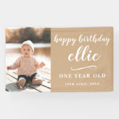 ベビーガールボーイ誕生日ウォールデコレーションカスタムメイド 横断幕 (横)