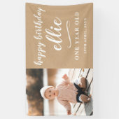 ベビーガールボーイ誕生日ウォールデコレーションカスタムメイド 横断幕 (縦)