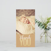 ベビーガールボーイ、ありがとうフォトカード サンキューカード