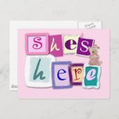 ベビーガールポストカードの発表 案内ポストカード (正面/裏面)