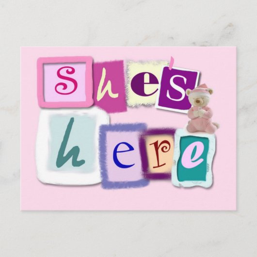 ベビーガールポストカードの発表 案内ポストカード (正面)