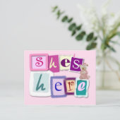 ベビーガールポストカードの発表 案内ポストカード (スタンド正面)