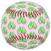 ベビーガールポップ・アートのピンクピー ソフトボール (正面)