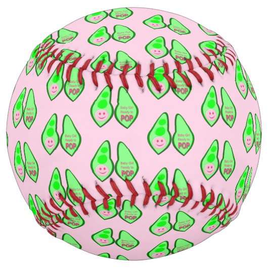 ベビーガールポップ・アートのピンクピー ソフトボール (正面)