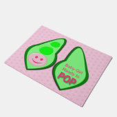 ベビーガールポップ・アートのピンクピー ドアマット (アングル)