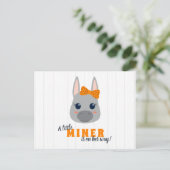 ベビーガールマイナーオレンジ色ベビーシャワー招待状Pos ポストカード (スタンド正面)