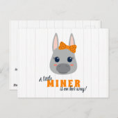 ベビーガールマイナーオレンジ色ベビーシャワー招待状Pos ポストカード (正面/裏面)