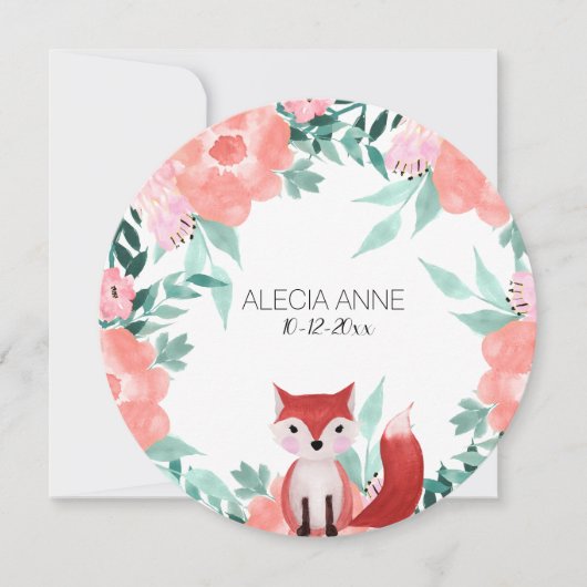 ベビーガールマイルストーン カード (正面)