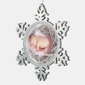 ベビーガールマイ初めてのクリスマスオーナメント スノーフレークピューターオーナメント (右)