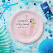 ベビーガールマーメイドプリンセスクラウンダマスク ペーパープレート (パーティー)