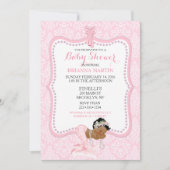 ベビーガールマーメイドプリンセスクラウンダマスク 招待状 (正面)