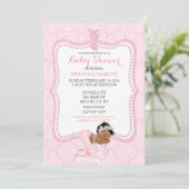 ベビーガールマーメイドプリンセスクラウンダマスク 招待状 (スタンド正面)