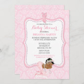 ベビーガールマーメイドプリンセスクラウンダマスク 招待状 (正面/裏面)