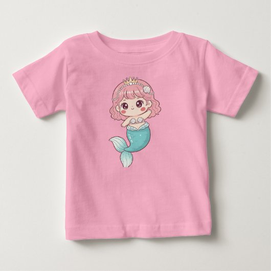 ベビーガールマーメイド ベビーTシャツ (正面)