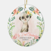 ベビーガールメルカート初めてのクリスマスホリデーキープサケ セラミックオーナメント (左)