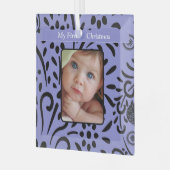 ベビーガールラベンダーティニーティイオーナメント ガラスオーナメント (正面左)