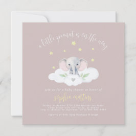 ベビーガールリトルピーナッツベビーシャワー招待状