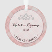 ベビーガールリトルプリンセス初めてのクリスマス記念 オーナメント (裏面)