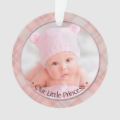 ベビーガールリトルプリンセス初めてのクリスマス記念 オーナメント (正面)