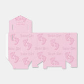 ベビーガールリトル足フットプリントシャワーパーティーの好意 フェイバーボックス (折り畳みなし)