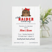 ベビーガールレッドホースベビーシャワー招待状 招待状 (スタンド正面)