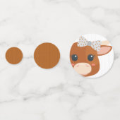 ベビーガールロングホーン焼きオレンジ赤ちゃんシャワー コンフェッティ (裏面)