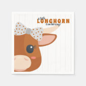 ベビーガールロングホーン焼きオレンジ赤ちゃんシャワー スタンダードカクテルナプキン (正面)