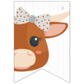 ベビーガールロングホーン焼きオレンジ赤ちゃんシャワー バンティングフラッグ (第2の旗)