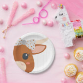 ベビーガールロングホーン焼きオレンジ赤ちゃんシャワー ペーパープレート (パーティー)