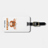 ベビーガールロングローンバーンドオレンジオムツバッグラベル ラゲッジタグ (正面横)