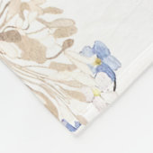 ベビーガールワイルドフラワーマイルストーンブランケット、ラベンダー フリースブランケット (角)