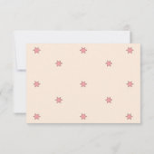 ベビーガールワンハッピーガール誕生日 招待状 (裏面)