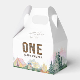 ベビーガールワンハッピーキャンパー誕生日 フェイバーボックス