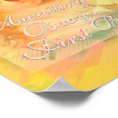 ベビーガールヴィンテージエレガントかわいい水色 ポスター (角)